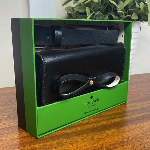 Kate Spade NWT Black Belt Bag with Bow Accent ♠️ - Picture 10 of 10